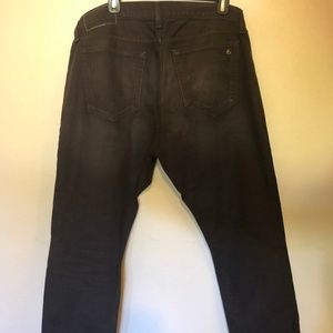 Rag & Bone Cropped Grey Canvas Jeans 34 x 27